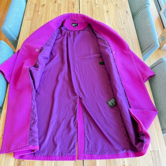 Noize Magenta Wool Blend Coat L - Picture 3 of 9